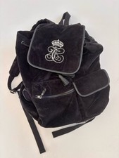 Y2K Vintage JUICY COUTURE Black Velour BACKPACK Bookbag