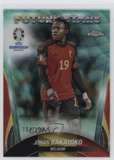 2024 Chrome UEFA Euro Future Stars Aqua Wave Refractor /199 Johan Bakayoko 1o5o