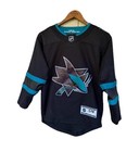 San Jose Sharks NHL Hockey Jersey Black/Teal Size S/M Officially Licensed — photo 1