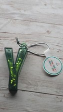 Wondershop Monogram Letter  Y  Christmas Ornament - Green/Glitter - NEW