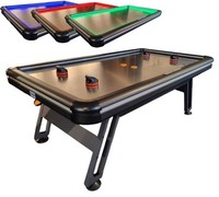 Charlsten Airhockey-Tisch 7Ft, Mit Metallspielfeld, ZubehöR & Led Lichteffekten