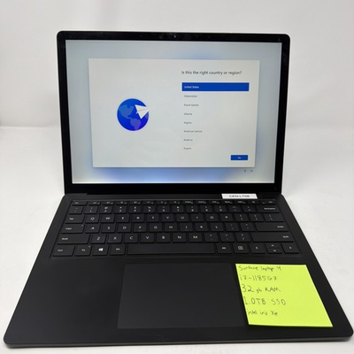 #ad Microsoft Surface Laptop 4 13.5quot; i7 1185G7 32GB 1TB SSD Win11 Pro Iris Xe Black $527.99