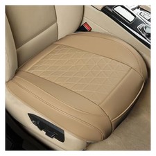 Leather Car Seat Cover, Auto Front Bottom Seat Cover Luxury Car Seat Beige