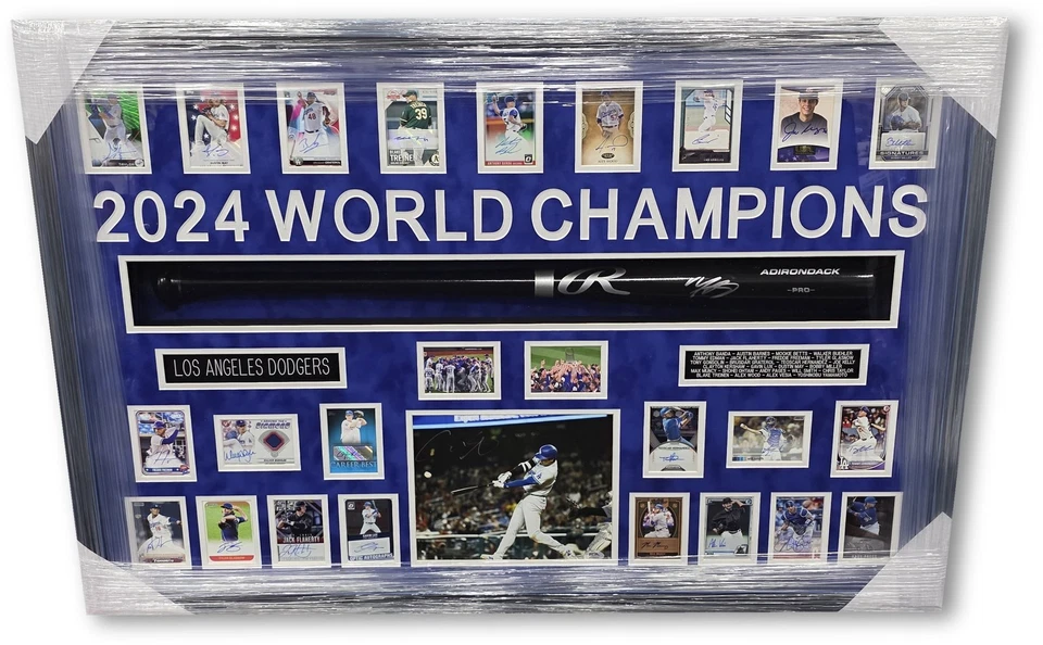2024 Dodgers Signed World Series Shohei Ohtani 8x10 Photo Kershaw Betts Framed
