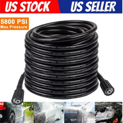 #ad High Pressure Washer Hose 50ft 5800PSI M22 14mm Power Washer Extension Hose 15M $18.96