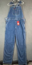 Denim Carpenter Bib Overalls Mens 38x34 W/Pockets Stretch Denim Dungarees NWT