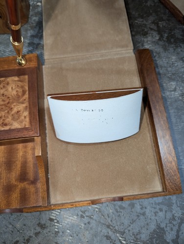 Rare Vintage Agresti Briarwood Italian Desk Set With Accessories - Picture 7 of 24