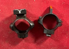 RARE MILLETT  1” Rifle Scope Rings - Blued Medium Adjustable Iron Sights on top