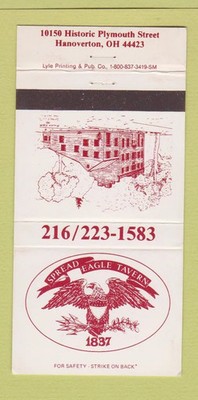 Matchbook Cover - Spread Eagle Tavern Hanoverton OH 30 Strike