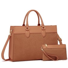 Laptop Bag for 15.6 inch Work Tote Bags for Large Waterproof Leather Computer...