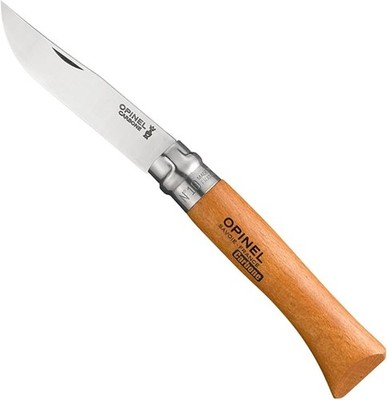 Opinel No.7 Carbon Steel Folding Pocket Knife Beechwood Handle