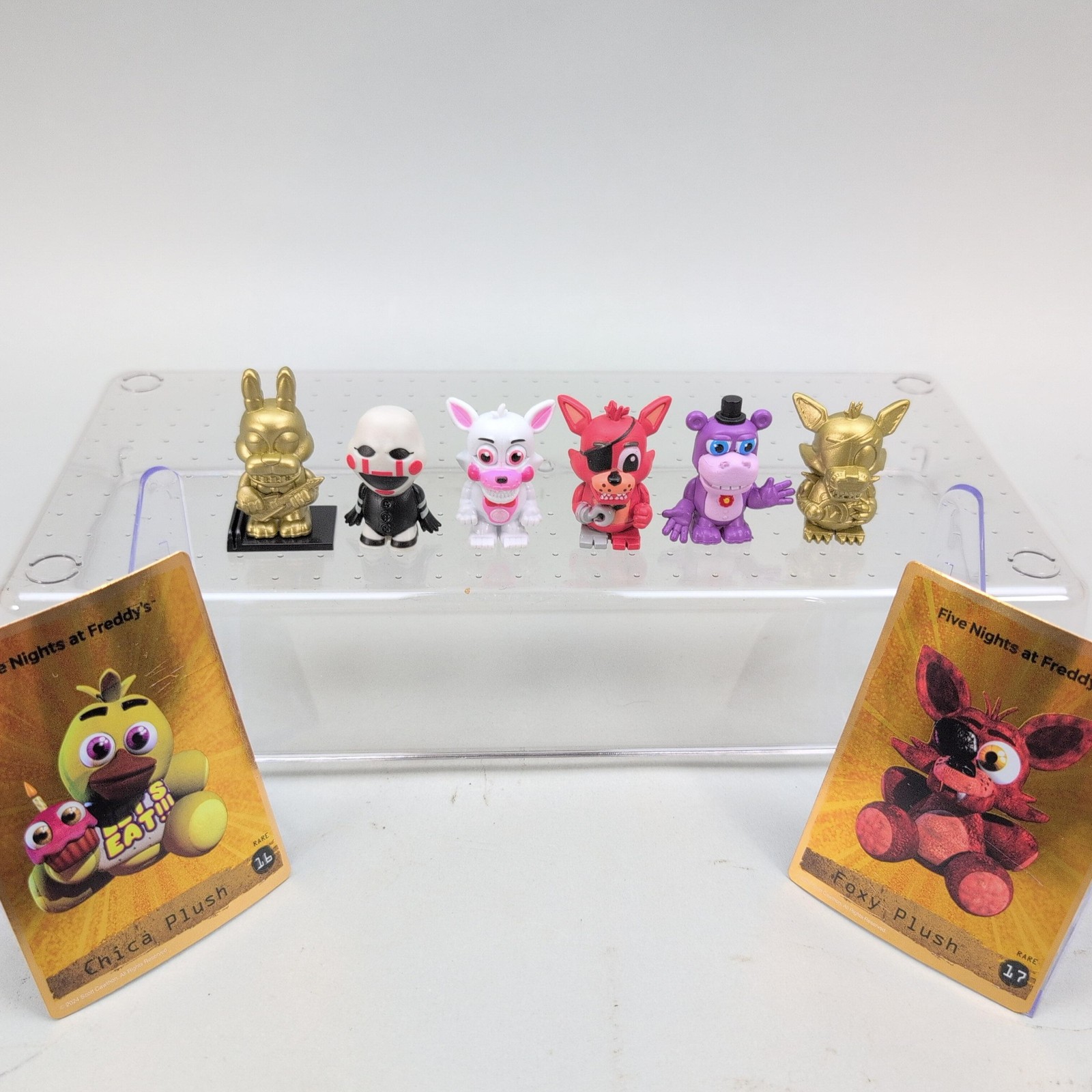 Lote de 6 mini figuras de Five Nights At Freddy's Foxy Puppet Hippo cartas raras