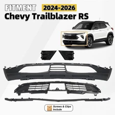 Front Bumper Cover Assembly Kit For 2024-2026 Chevy Trailblazer RS w/ Deflector