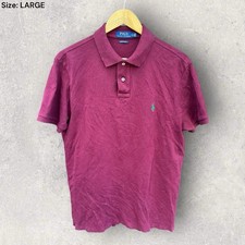RALPH LAUREN POLO BURGUNDY SHORT SLEEVE POLO SHIRT Size L