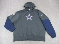 Dallas Cowboys Hoodie Mens XL Gray Blue Nike NFL Football Pullover Sweatshirt