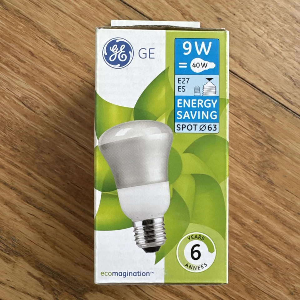 3x 9W =40W GE R63 Reflector Spot Light Bulbs 2700K Warm White ES E27 Screw - Image 2 of 4
