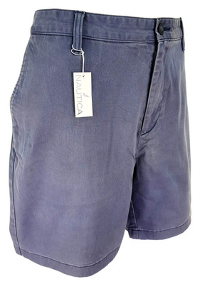 NAUTICA Mens Blue EVENING SHORTS ''Deck Short'' Flat Stretch - Waist 36'' - RRP £62