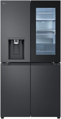 LG GMG960EVJE Side-by-Side Kühlschrank French Door, Schwarz, Festwasser