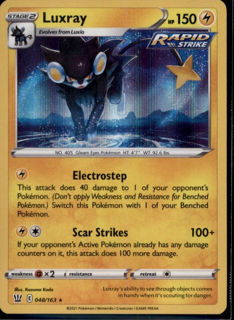 luxray pokemon card value 2023 SV4a Shiny Treasure EX Shiny Holo #242/190 Your opponents Active Pokmon is now Paralyzed Luxray (Mega Rising #237/331, 1-Star)
