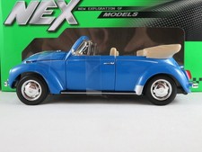 Welly 22091W VW Maggiolino 1302 Cabriolet (1970) in blu 1:24 NUOVO/CONFEZIONE ORIGINALE