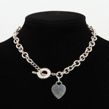 Collana Tiffany & Co Heart Tag Toggle in argento sterling 925 76 g autentica
