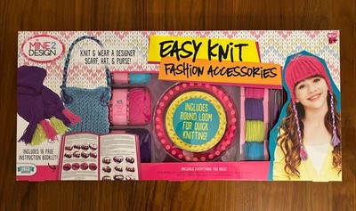 Mine 2 Design HUGE Easy Knit Fashion Accessories Kit Scarf Hat Purse Loom NEW!