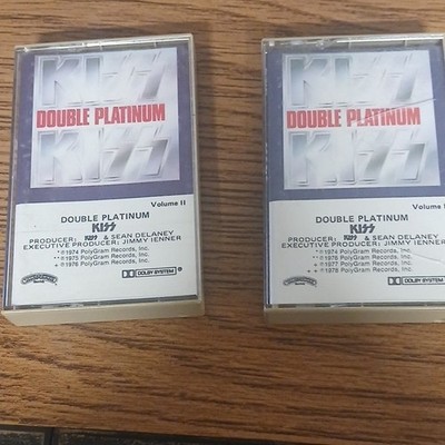 Kiss Double Platinum Volume 1 & 2 Cassette Album Rock PolyGram Dolby System