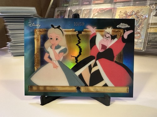 Alice / Queen of Hearts [Red] #FFR-10 2026 Topps Disney Neon Family First Rivals card
