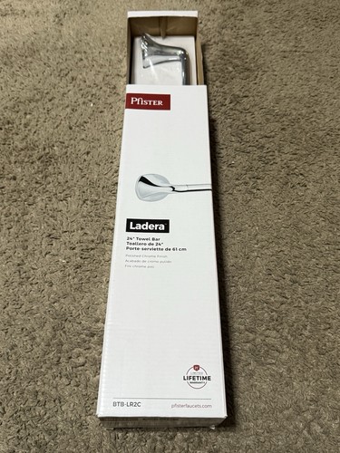 NEW Pfister Ladera 24 inch Towel Bar Polished Chrome BTB-LR2C NEW ...