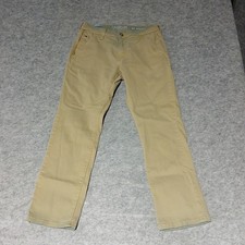 Signature Levi Strauss Co Mens Khaki S67 Athletic Chinos Pants Size 32 Flaw