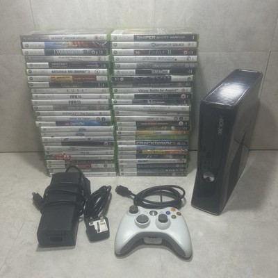 Xbox 360 Slim 250GB Konsole Bundle - 52 Spiele - Offizieller Controller
