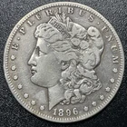 1896 S Morgan Silver Dollar $1 VF Very Fine Details