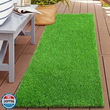 XLX TURF 2FTX6FT Artificial Grass Runner Rug - Thick Outdoor Real