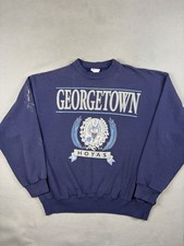 Vintage Georgetown Hoyas Sweatshirt Men  s Size XL Blue Crewneck Pullover 90s
