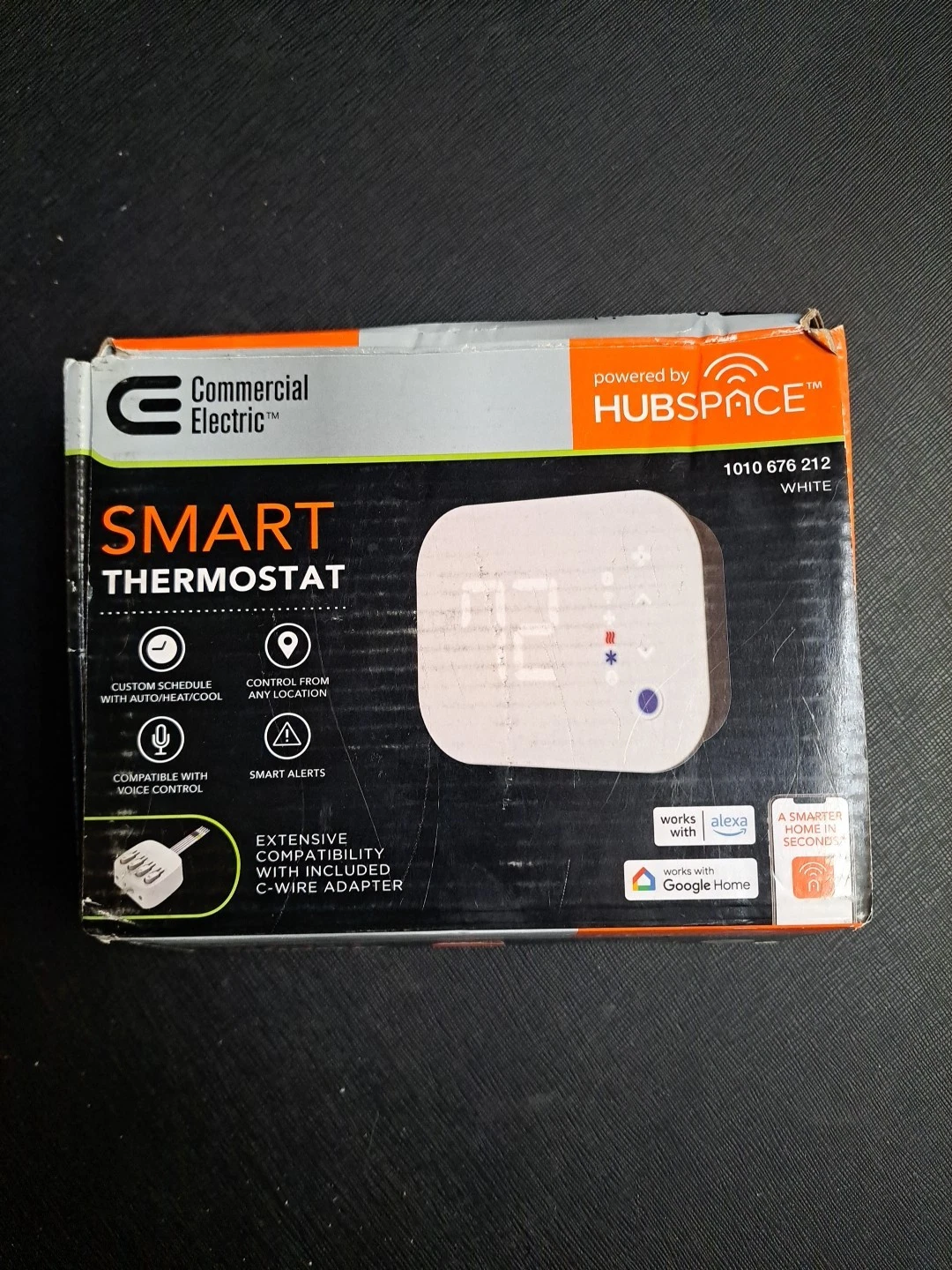 CE Smart Programmable Thermostat Wi-Fi/Bluetooth Enabled Powered by Hubspace