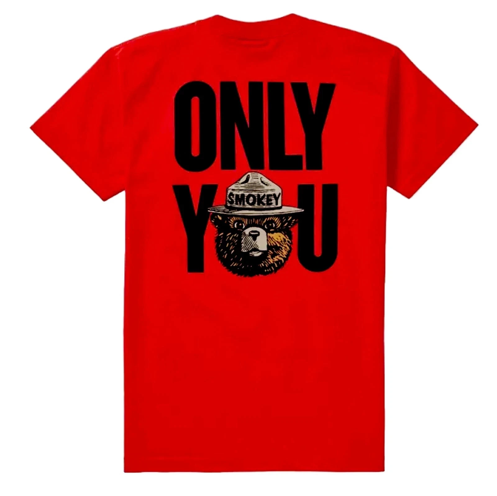 Filson Smokey Bear T-Shirt Made in USA Red "Only You" Graphic Men's Small NWT