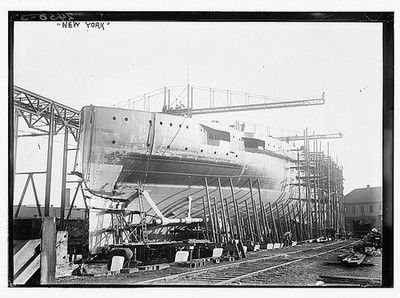 Photo:New York Shipbuilding Naval Vessel Construction 1910s Shipyard