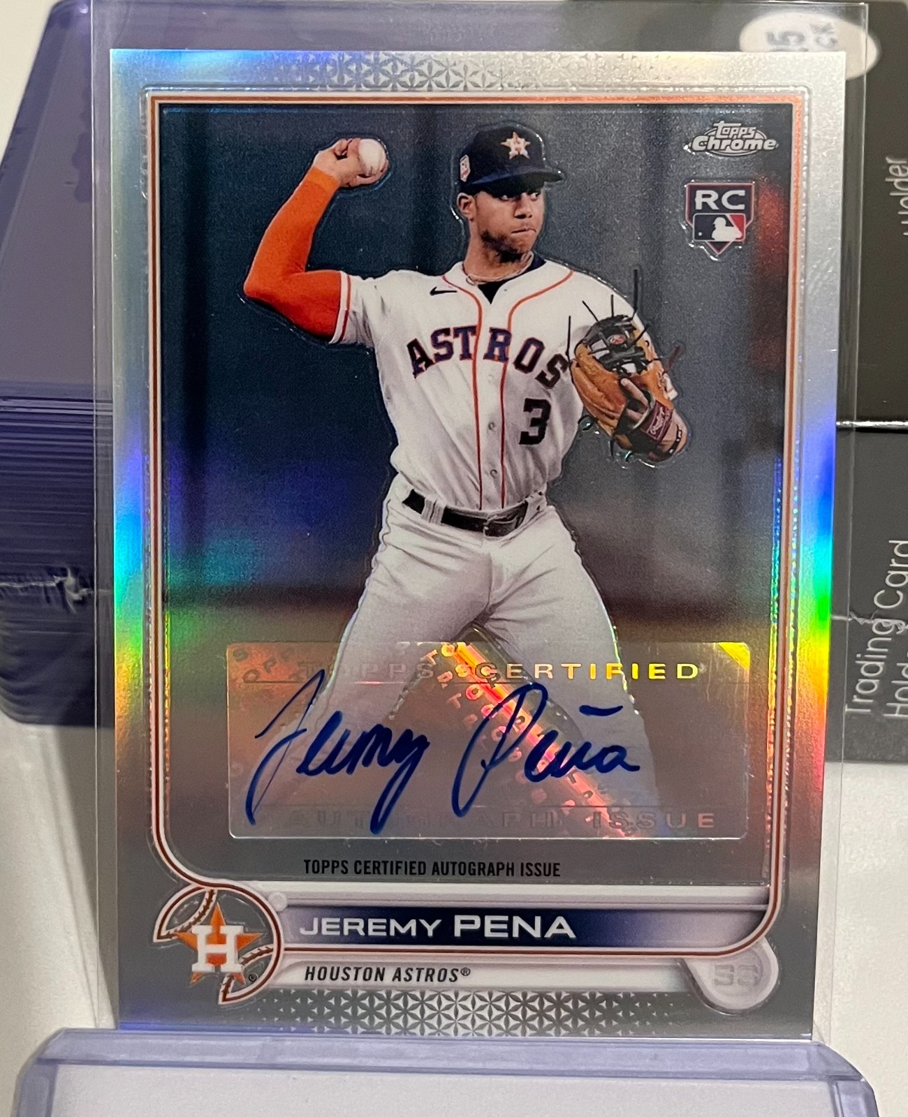 2022 Topps Chrome Update Series - Autographs Jeremy Pena #AC-JP (AU, RC)