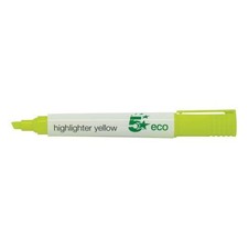 5 Star Eco Highlighter 1-5mm Line Yellow Pack 10