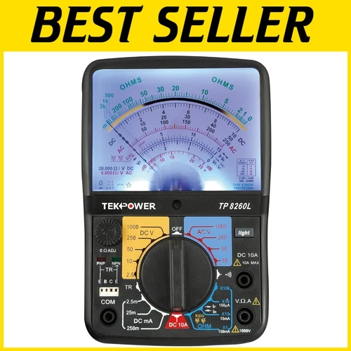 20-Range Analog Multimeter with Backlight & High Voltage Measurement Capability