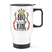 Bbq King Reise Becher Tasse Mit Griff - Lustig Dad Des Vaters Tag Thermo Flasche