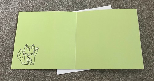 GREETINGLES good luck card, UK made, GOOD LUCK & waving cat, FREE UK POSTAGE! - Picture 2 of 5