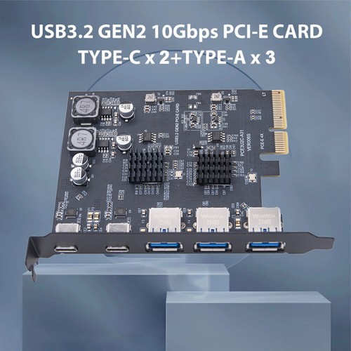Carte d\'extension adaptateur PCI Express X4 vers USB C + USB3.2 Gen2 10 Gbit/s - Photo 6/12