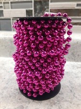 Hot Pink Shiny Bead Garland on Spool 45+
