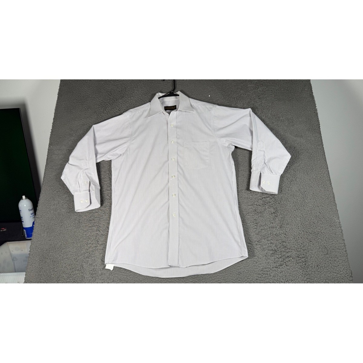 トランプ Donald J Trump Signature Collection Mens 15 32/33 Striped Non Iron