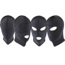 Full Head Hood Restraint Mask Headgear 4 Style Black Roleplay Binding Game