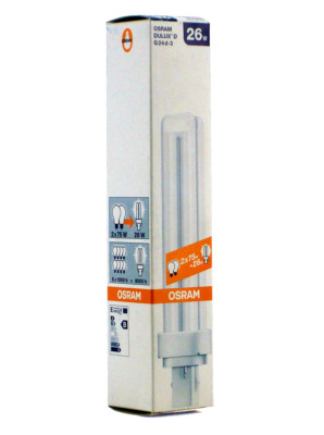 Osram Delux D 26W/835 G24d-3 Lamp Bulb 1800 Lumen Companct Fluorescent Brand New