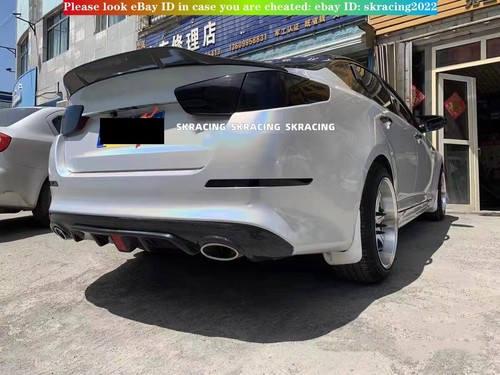 For 2011-2019 Kia Optima Real Carbon Fiber Rear Tail Trunk Lip Spoiler Wing - Picture 2 of 16