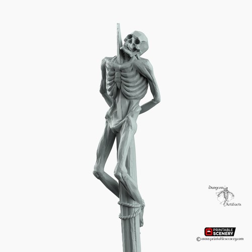 Impaled Skeletons - 28mm 32mm 40mm Printable Scenery Shadowfey Wilds Terrain War - Picture 4 of 7