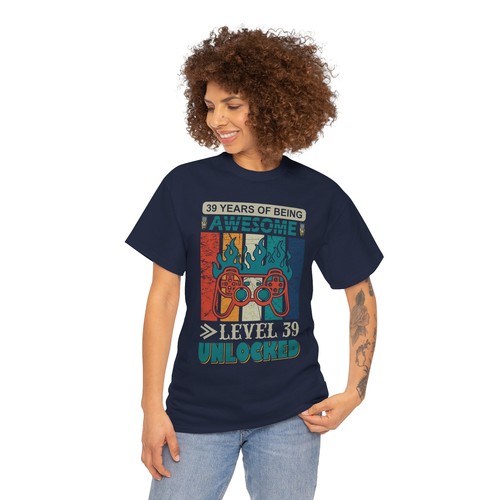 Gaming Video Games Unisex Heavy Cotton Tee T-Shirt 'Years Of Being Awesome' - Picture 69 of 109